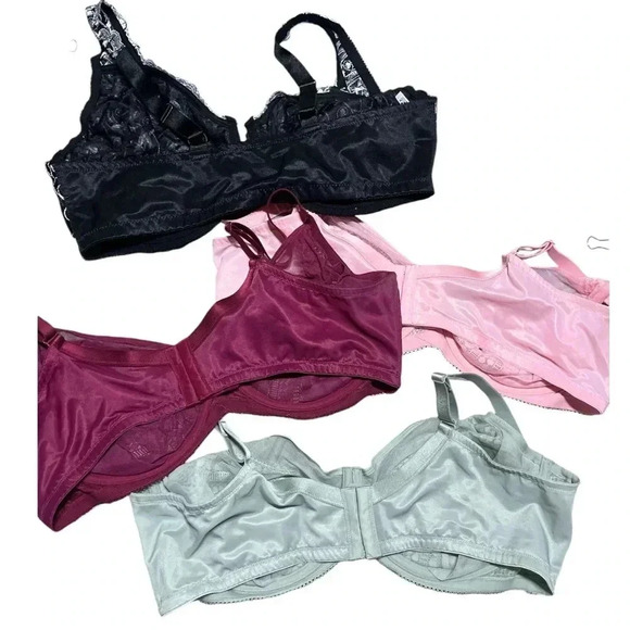 HSIA 4 PC Bra Bundle Underwire 44D Lacey Feminine - Picture 2 of 7
